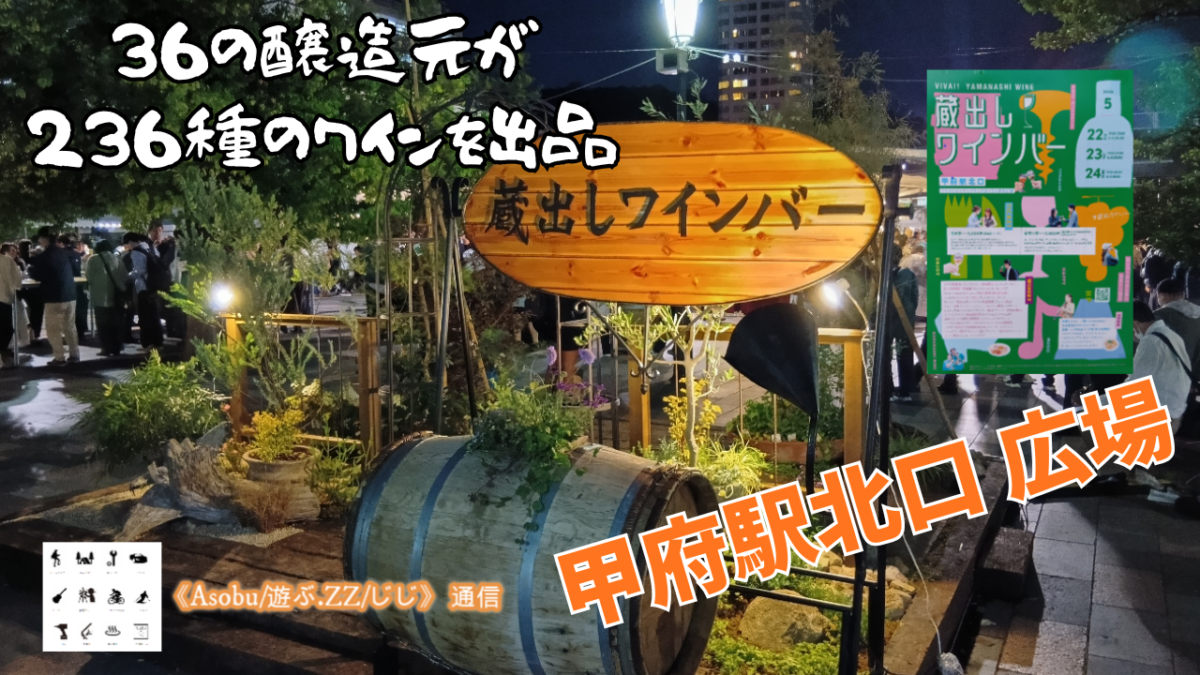 ◇甲府駅 北口広場はワイン天国だった！【蔵出しワインバー】３６の醸造家が２３６種類のワインを携えて集合した最高のワイン祭り